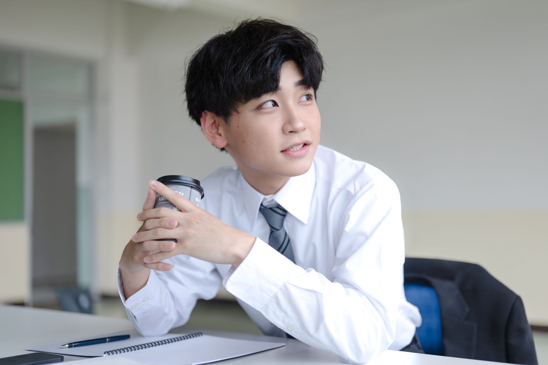 Coffee and business man